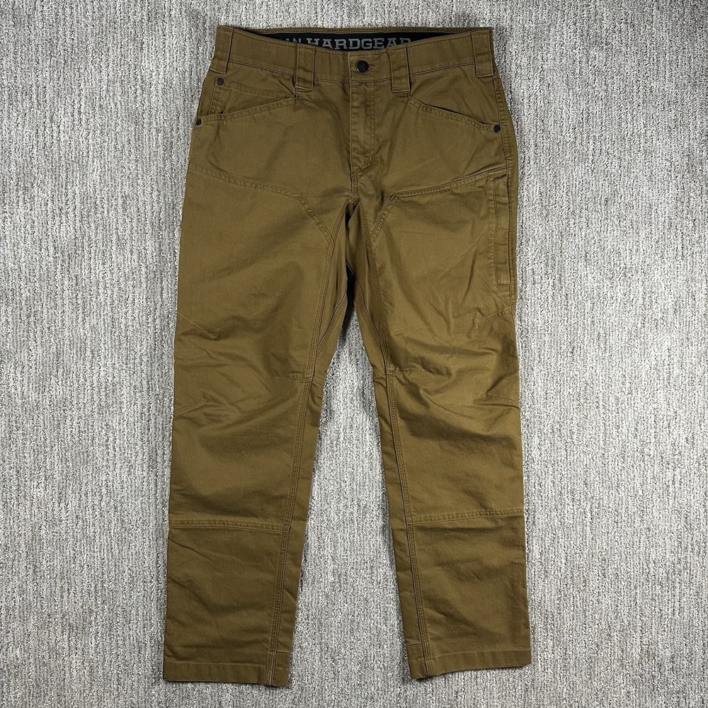 Alaskan Hardgear Stone Run Pants Men‎ Sz 34x32 Brown Slim Fit Cargo Straight Leg